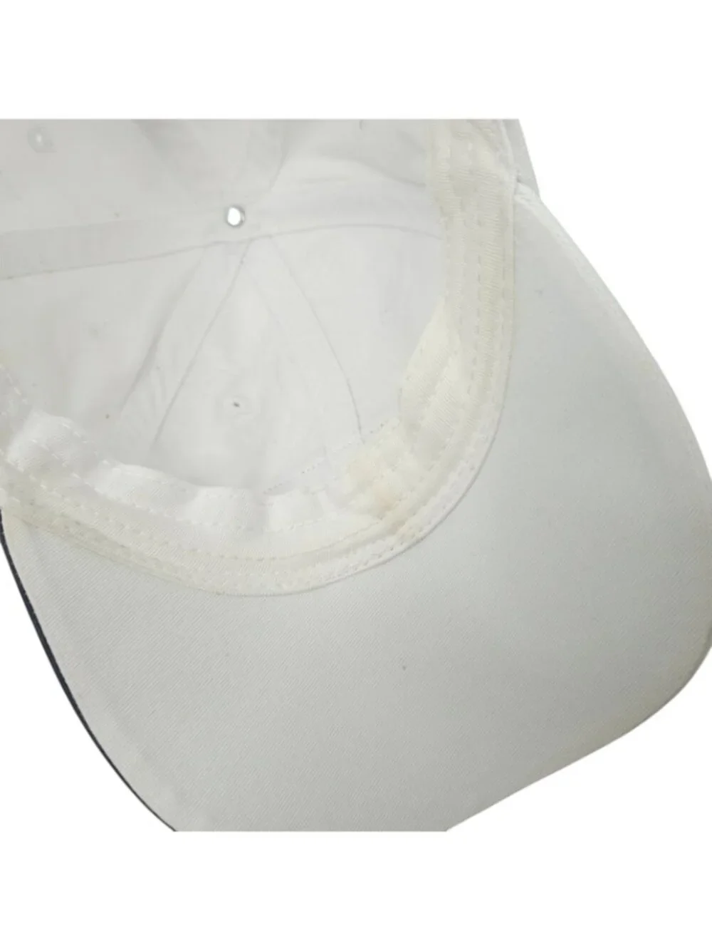 Tommy Hilfiger Flag Logo Patch Striped Baseball Cap White Dad Hat Strapback